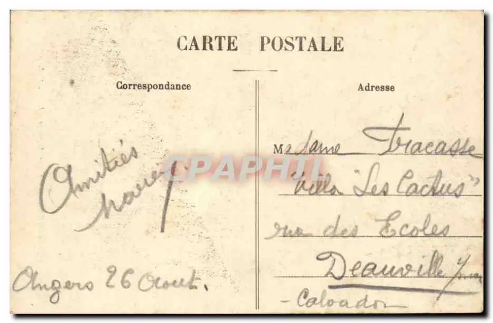 Angers - La Coiffe Angevine — L. V., phot. n°57 - Rückseite