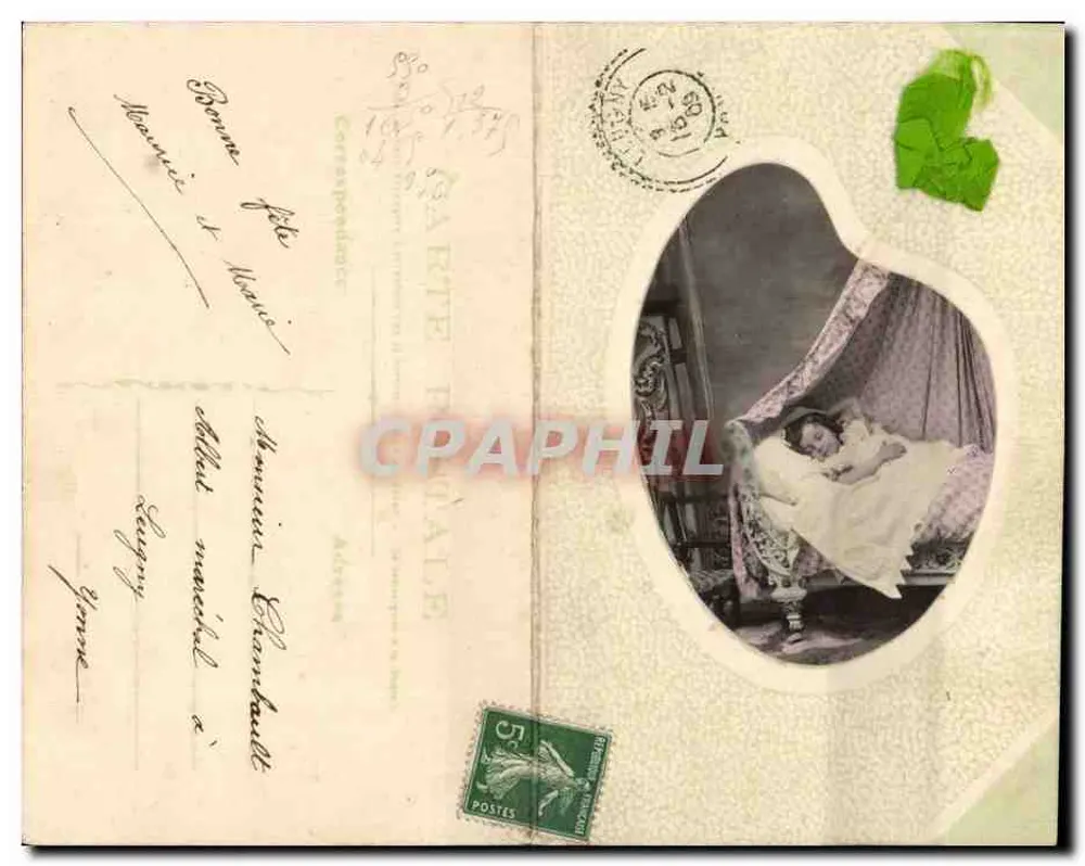 Mulher dormindo — cena íntima — Carta postal editada por 'Carte Postale' - Frente