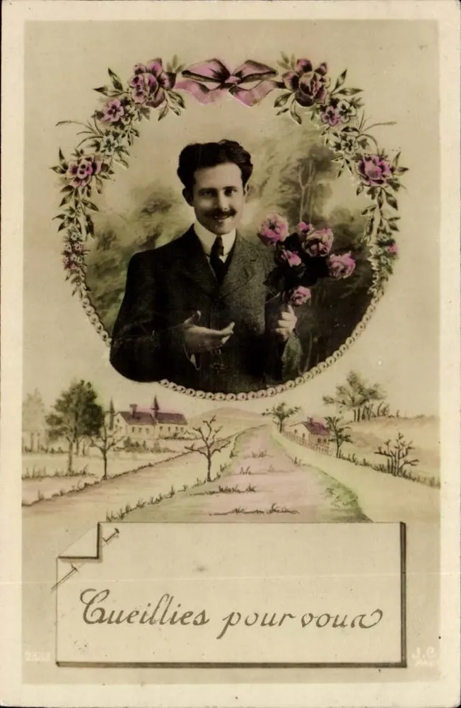 Mann mit Rose — J.C. Paris — n° 103 - Vorderseite