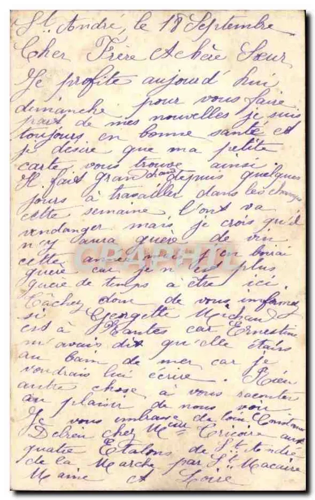 Kleine Mädchen sitzt auf einem Baumstamm — Rosen — Verlag Souvenir affectueux n°3124 - Rückseite