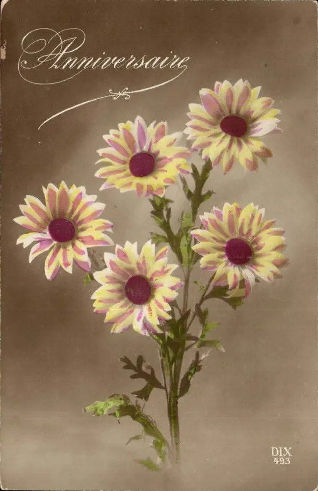 Geburtstagsblumen — DIX 493 — Verlag DIX - Vorderseite