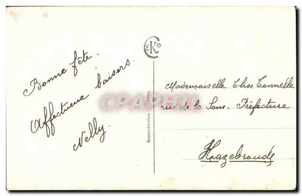 Lächelnde Frau mit blühendem Korb — Verlag EKO, Nr. 3701 - Rückseite