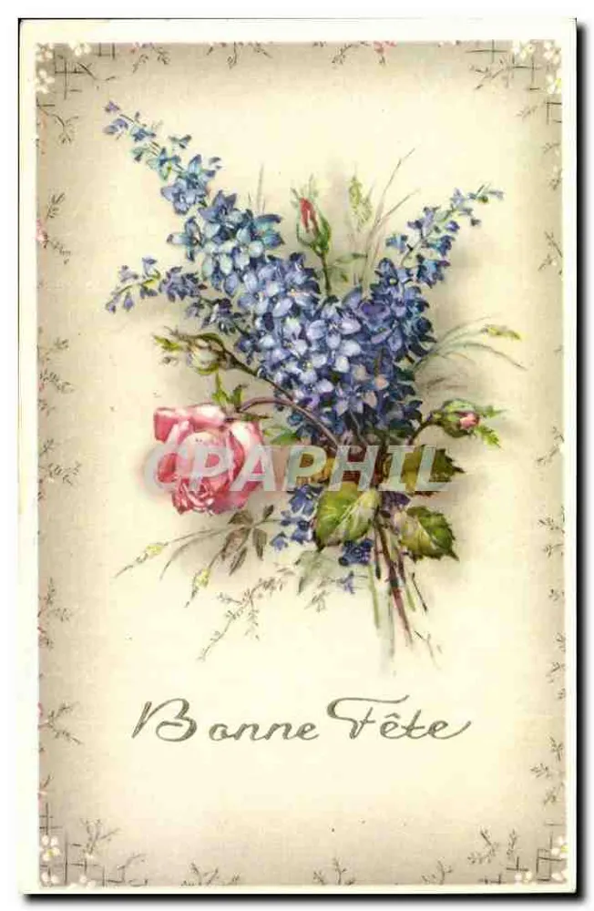 Blumenbouquet — Frohe Geburtstage — Verlag Brillant, Nr. 4955 B - Vorderseite
