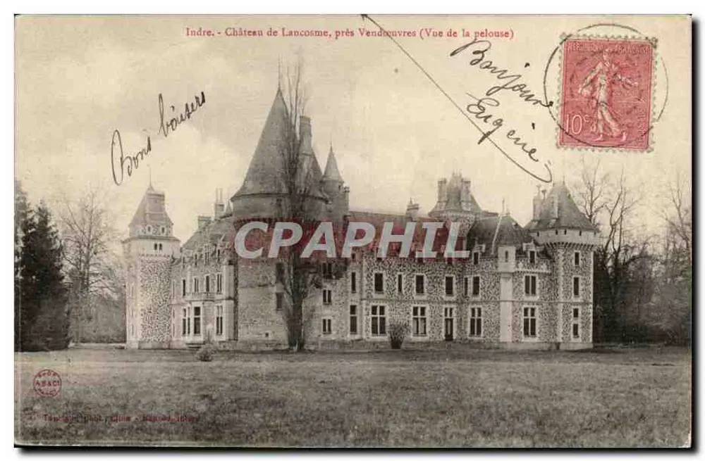 Schloss Lancosme, nahe Vendœuvres (Blick auf den Rasen) — Indre — Verlag: Tépaigne Phot. region - Bagnac, Indre - Vorderseite