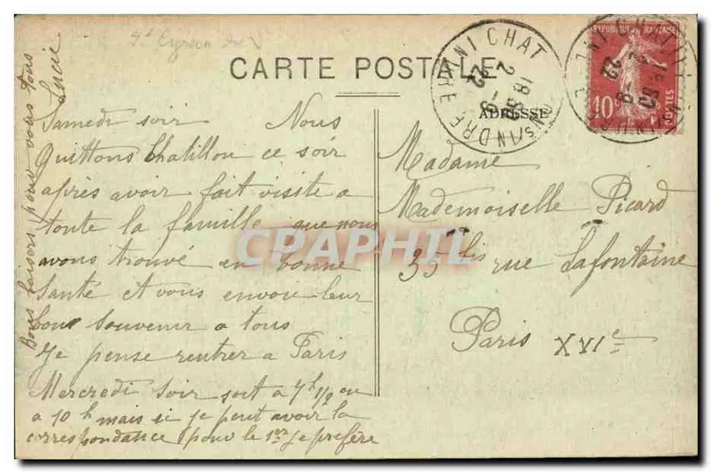 Castelo de Chaudenay — perto de Châtillon (Indre) — G. Tanchou, foto — Clion, n°10 - Verso