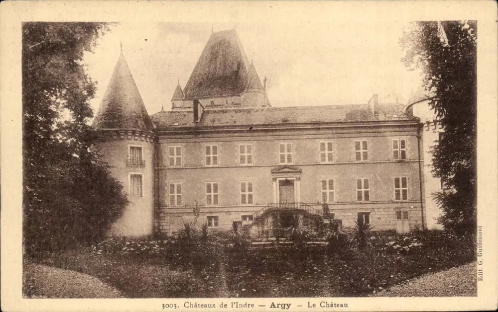 Argy — O Castelo — Castelos da Indre — Édit. G. Guillemont n°3003 - Frente