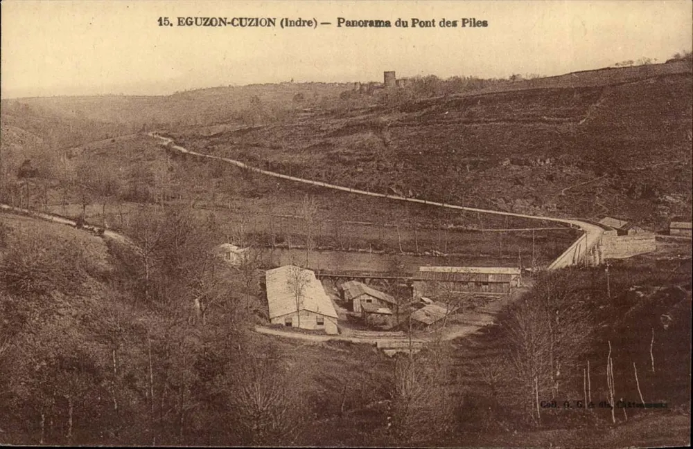 Eguizon-Cuzion (Indre) — Panorama des Pont des Piles — Coll. G. G. & fils, Châteauroux - Vorderseite