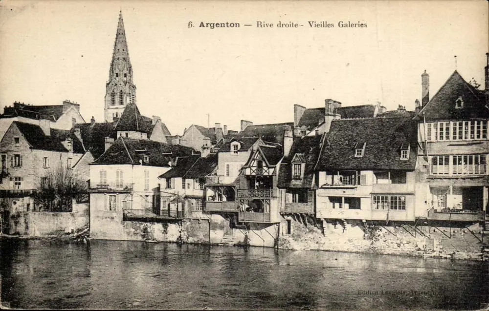 Argenton — Riva direita — Velhas Galerias — Edição Lanclois, Argenton - Frente
