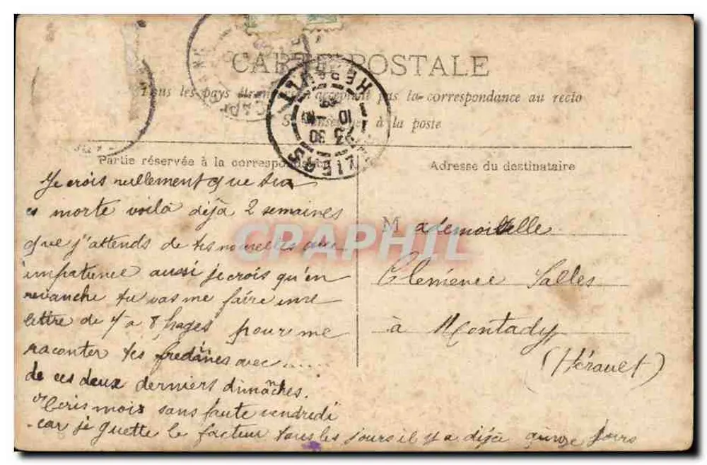 Junge Frau in grünem Kleid und violetter Schürze — Fialdor Phot. — Serie 2031/10 — Künstlerverlag, Paris - Rückseite
