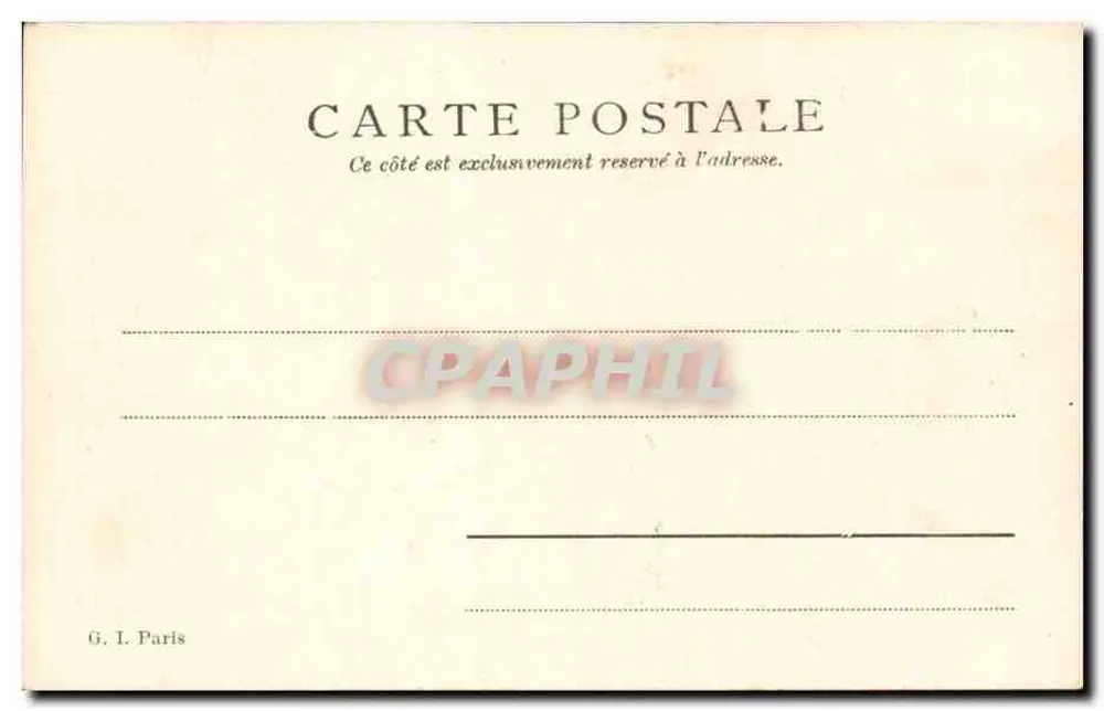 Frau in weißem Kleid vor einem Holzkreuz — Text 'CROIS ESPERE AIME' — G. I. Paris - Rückseite