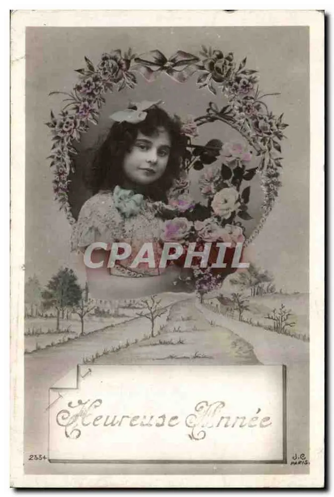 Junge Frau in einem Blumengestell — J.E. Paris — Nr. 2534 - Vorderseite