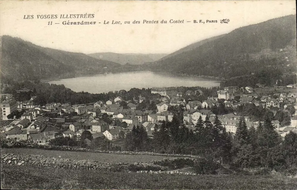 Gérardmer — Blick auf den See von den Hängen des Costet — Les Vosges Illustrées, B.F., Paris - Vorderseite