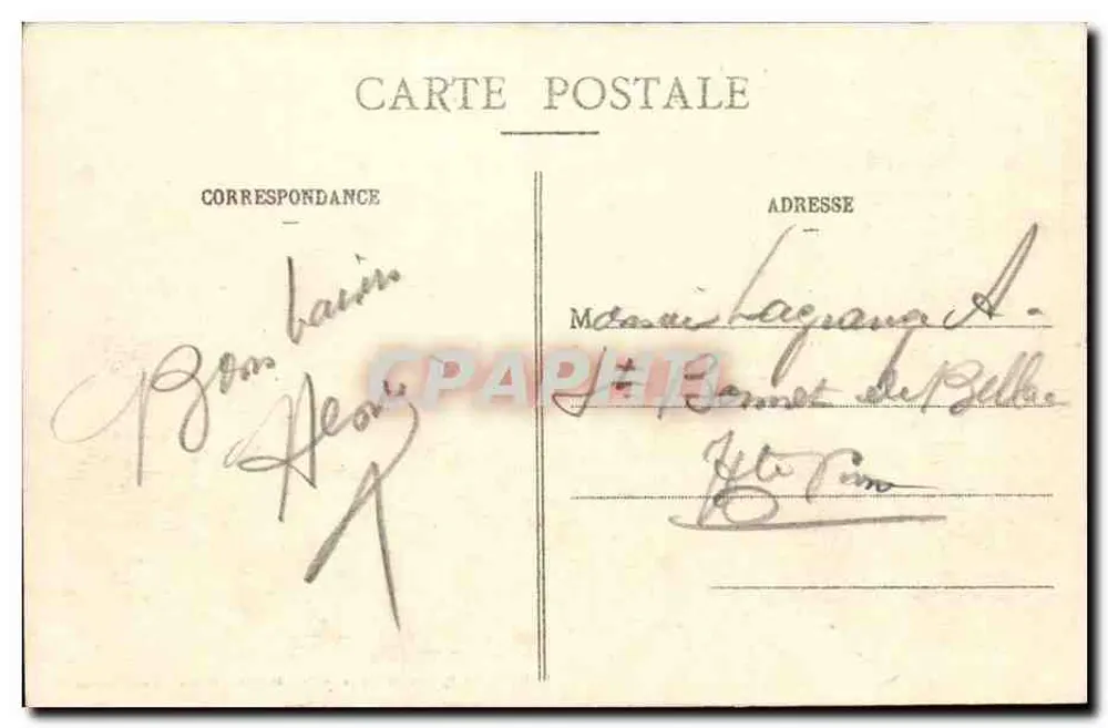Der Krieg in den Vosges 1914-1915 — Die Chipote-Farm — Sammlung von 'Bentellet, St-Dié (Vosges)' - Rückseite