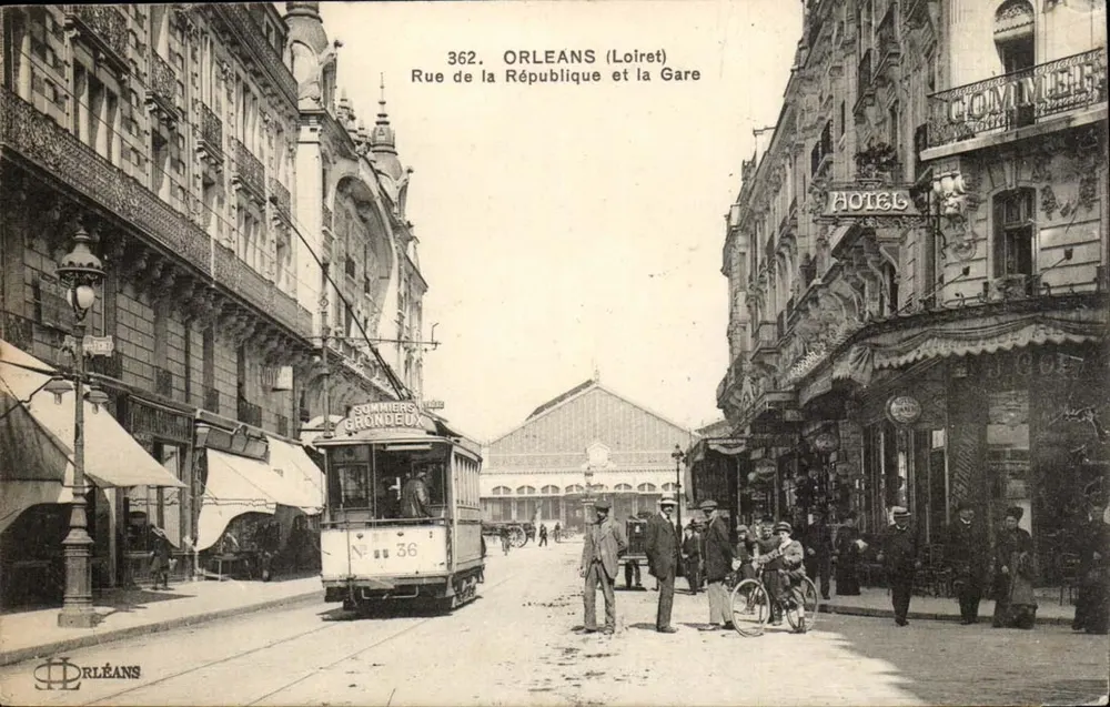 Orléans (Loiret) — Rue de la République und die Station — Verlag DRLÉANS, Nr. 362 - Vorderseite