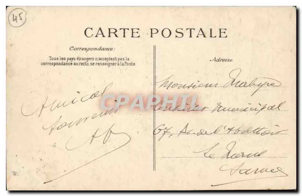 Orléans — Lembrança de Orléans — Editor não identificado, n° de série 45 - Verso