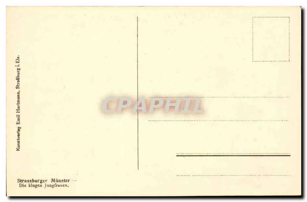 Strasbourg - Kathedrale - Die Jungfrauen der Kathedrale — Verlag Emil Hartmann, Strasbourg - Rückseite