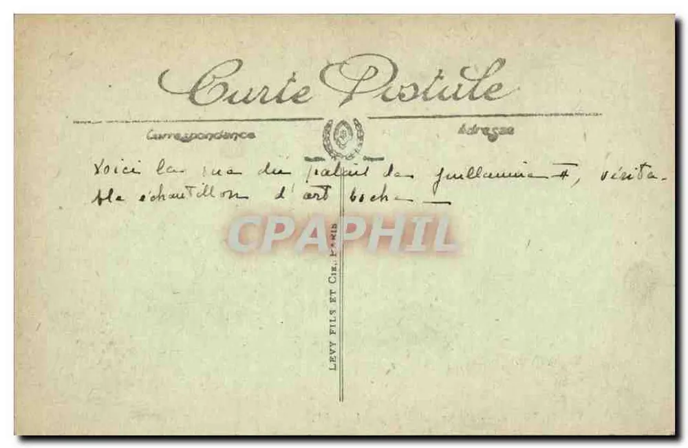 Estrasburgo — Velho Palácio Imperial — LL. n°64 - Verso
