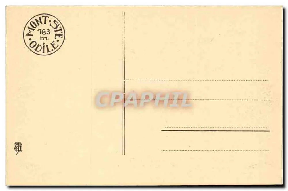 Monte Ste Odile — La Chiesa del Convento — Editore non identificato - Verso