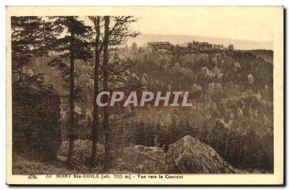 Monte Ste-Odile — Vista em direção ao Convento — C. Alsacienne des Arts Photographiques - Frente