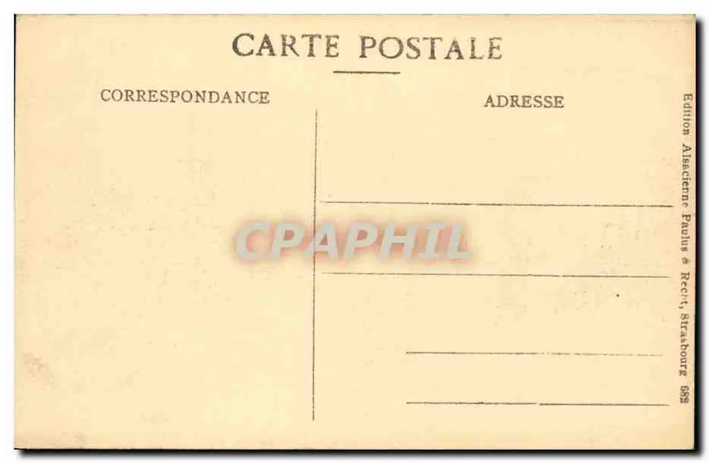 Monte Santa Odile — vista panorâmica — Edição Albrecht Paulus & Reit, Strasbourg 555 - Verso