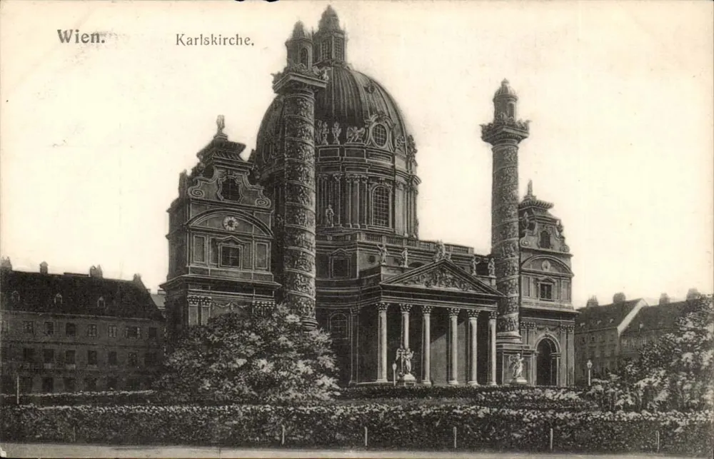 Wien. Karlskirche — Verlag B. K. W. Nr. 1.160 - Vorderseite