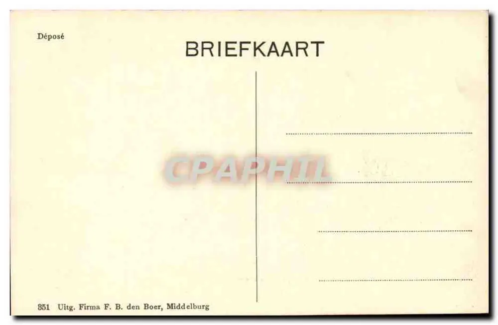Walchersche Boerenwoning — casa de campo — Firma F. B. den Boer, Middelburg - Verso
