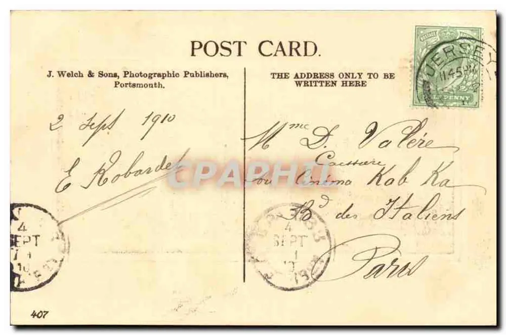 St. Brelades Bay, Jersey — panoramic view — J. Welch & Sons, Portsmouth - Back