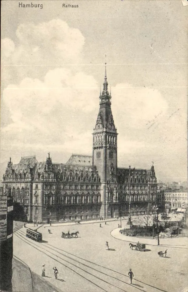 Hamburgo — Rathaus — editor G. Schäfer & Co. n° 374 - Frente