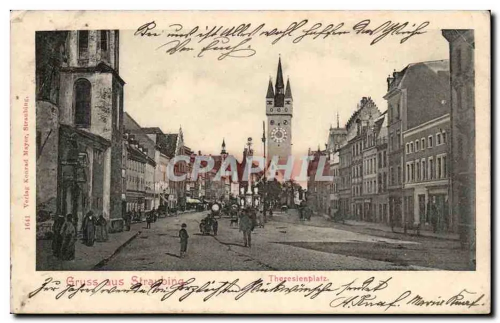 Theresienplatz in Straubing — Verlag A. Knai & Co. n° 1641 - Vorderseite