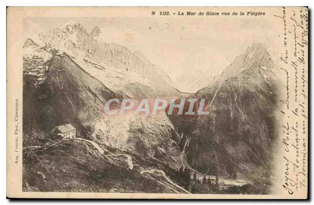 Die Glaciersee-Aussicht von Flégère — Nr. 102 — Aug. Culliet, Foto Chamonix - Vorderseite
