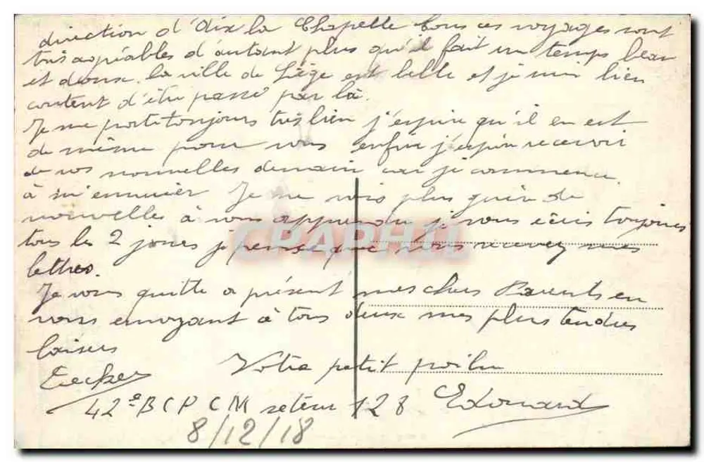 Liège — Bahnhof Guillemins — E. Desaix, Verlag, Brüssel — Reproduktion verboten - Rückseite