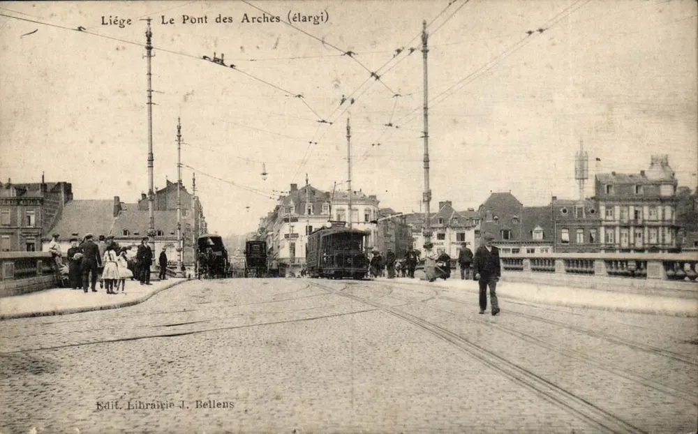 Liège — Der Brücke der Bögen (vergrößert) — Edit. Librairie J. Bellens - Vorderseite