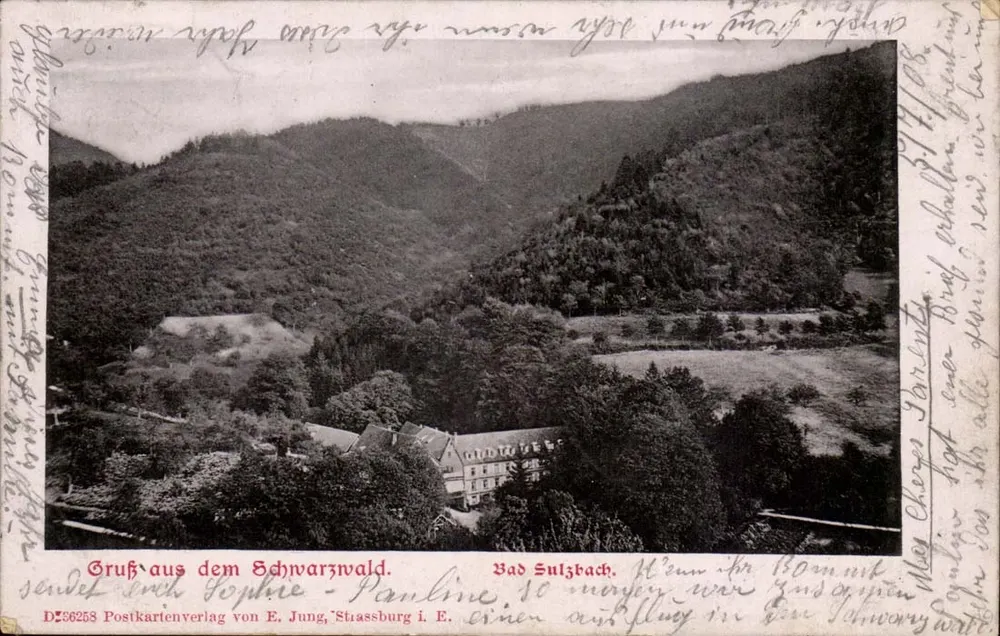 Bad Sulzbach — Vista panoramica — Postkartenverlag von E. Jung, Strassburg i. E. n° 36253 - Recto