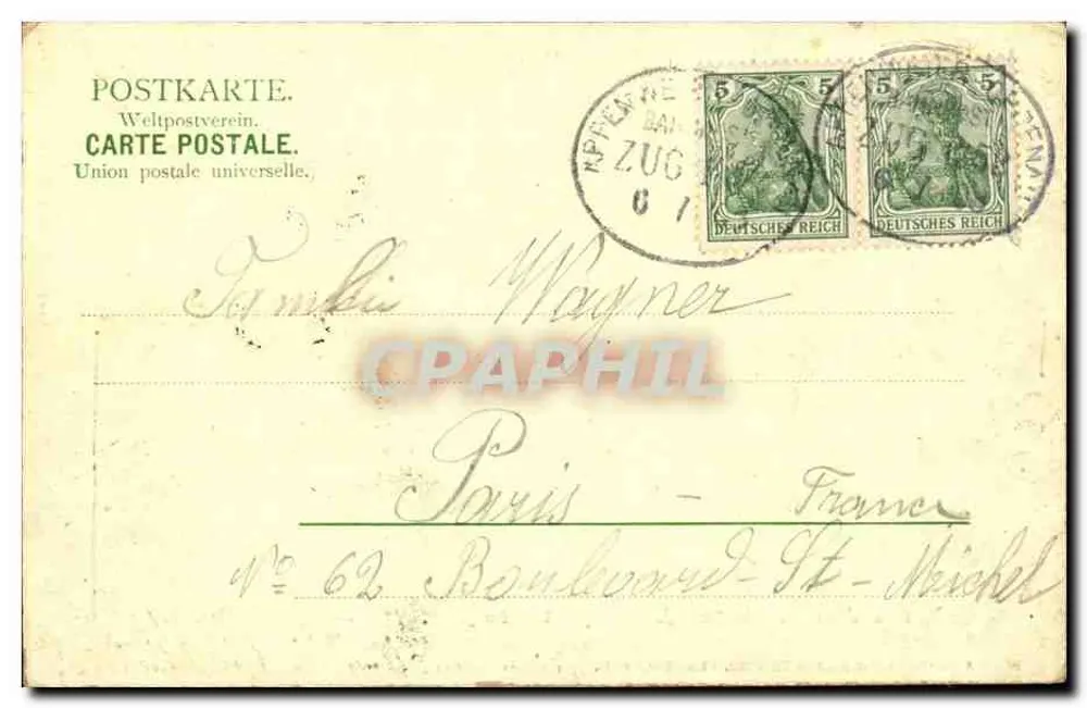 Bad Sulzbach — Vista panoramica — Postkartenverlag von E. Jung, Strassburg i. E. n° 36253 - Verso
