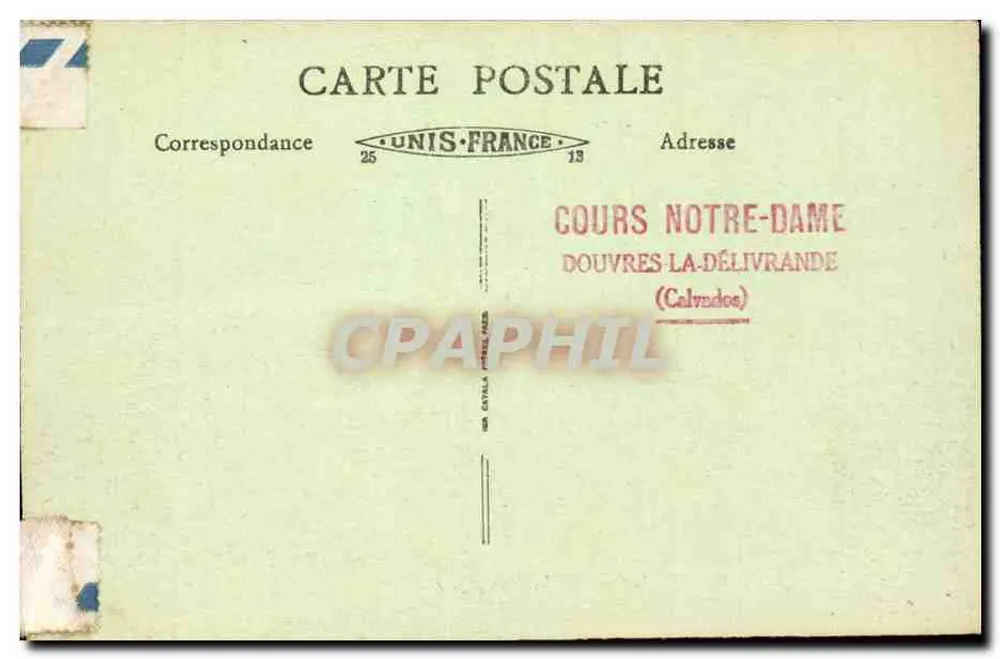 Flavigny (Côte-d'Or) — Uitzicht genomen vanaf de Chemin d'Alise — Collectie J.L. Flavigny - Achterkant