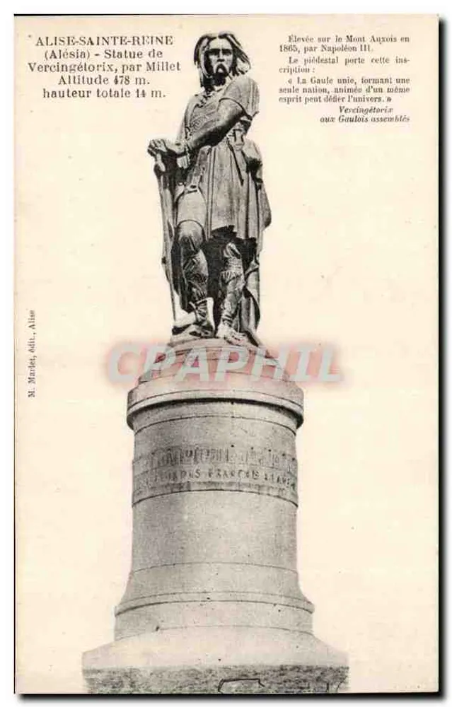 Alise-Sainte-Reine — Statue des Vercingétorix von Millet — M. Marbet, Verlag, Alise - Vorderseite