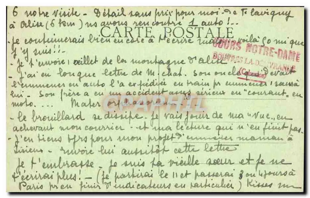 Alise-Sainte-Reine — Statue des Vercingétorix von Millet — M. Marbet, Verlag, Alise - Rückseite