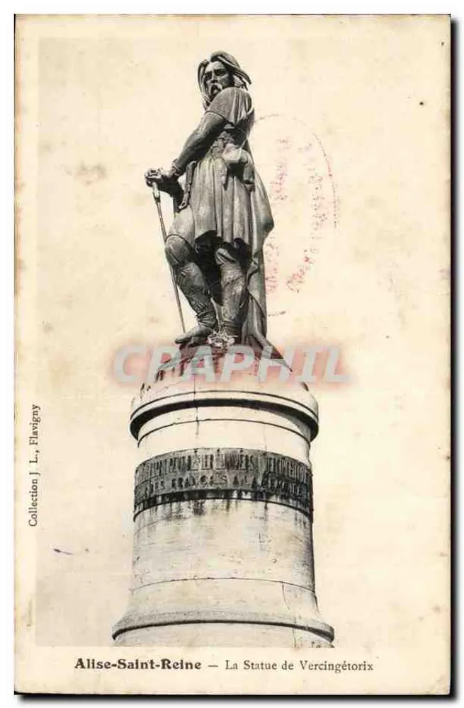 Alise-Saint-Reine — Die Statue von Vercingétorix — Sammlung J. L. Flavigny - Vorderseite