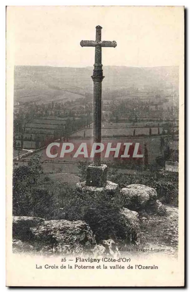 Die Kreuzung der Poterne und das Tal des Ozerain — Flavigny (Côte-d'Or) — Téger-Louvier-Ausgabe Nr. 25 - Vorderseite