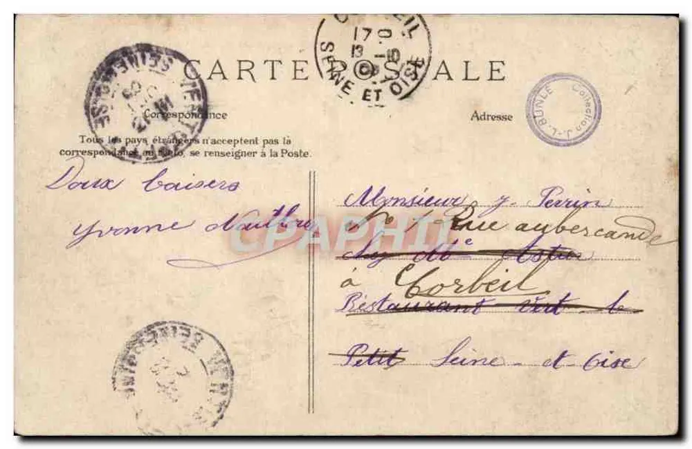 Essonne — As Alées e o Moulin — C. (n°16) - Verso