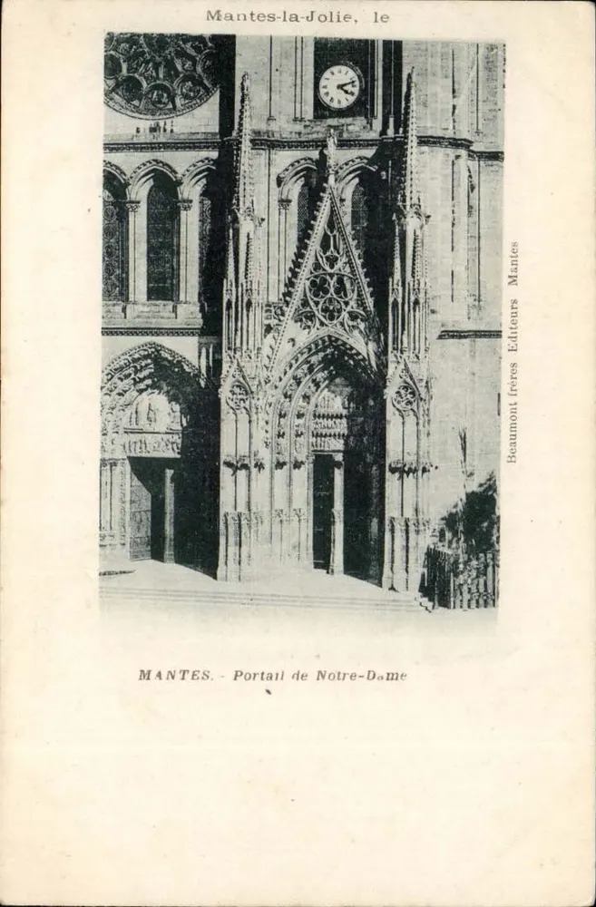 Mantes-la-Jolie, o Portal de Nossa Senhora — Beaumont frères, Mantes - Frente