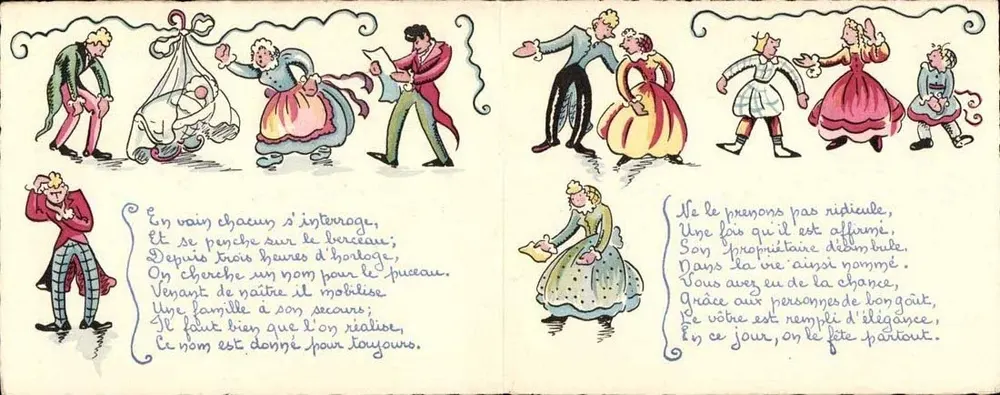 Fête — Humoristisches Gedicht — Éd. Artistiques Parisiennes, Paris - Vorderseite