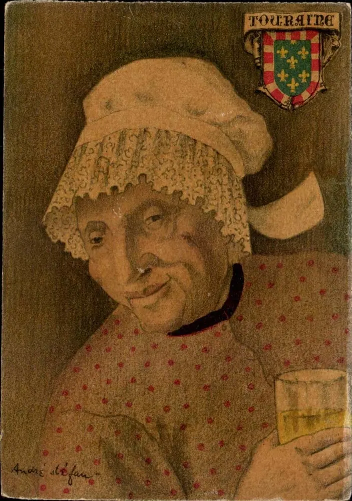 Frau mit Spitzenkappe — Touraine — André Stéfan - Vorderseite