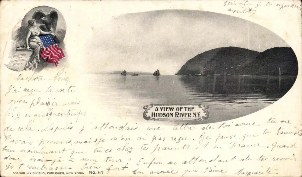 Ansicht des Hudson River, N.Y. — Arthur Livingston, New York, Nr. 61 - Vorderseite