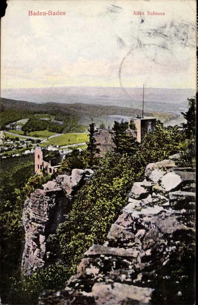 Baden-Baden — Altes Schloss — Verlag von Edm. von König Heidelberg, Nr. 344 - Vorderseite