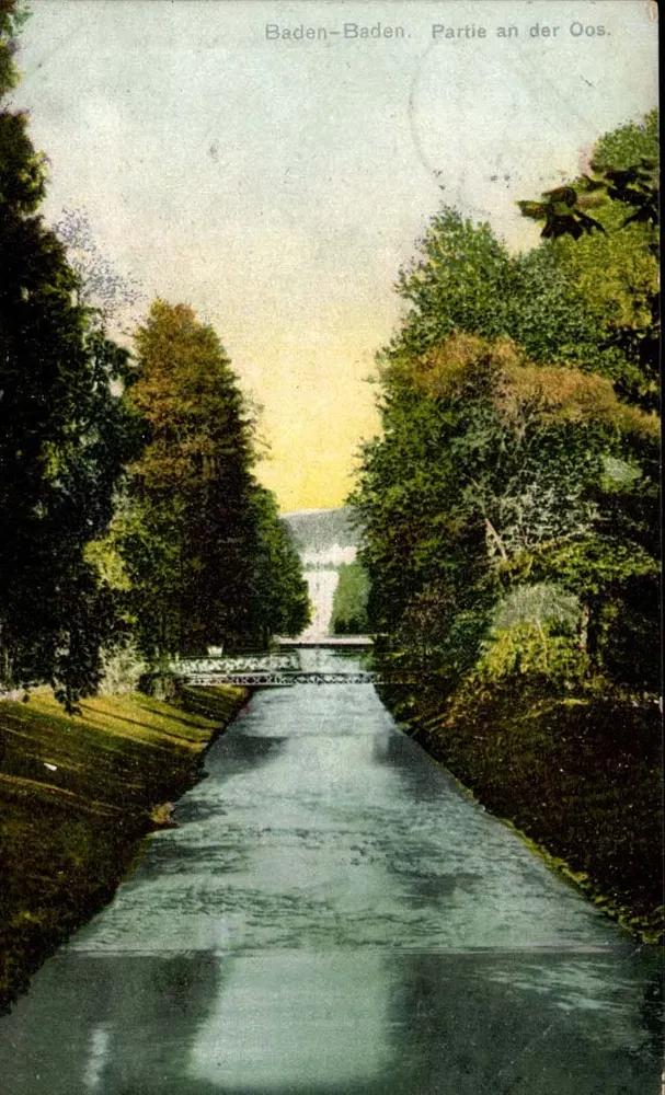 Baden-Baden — Teil der Oos — Felix Lub, Kunstverlagsanstalt, Straßburg - Vorderseite