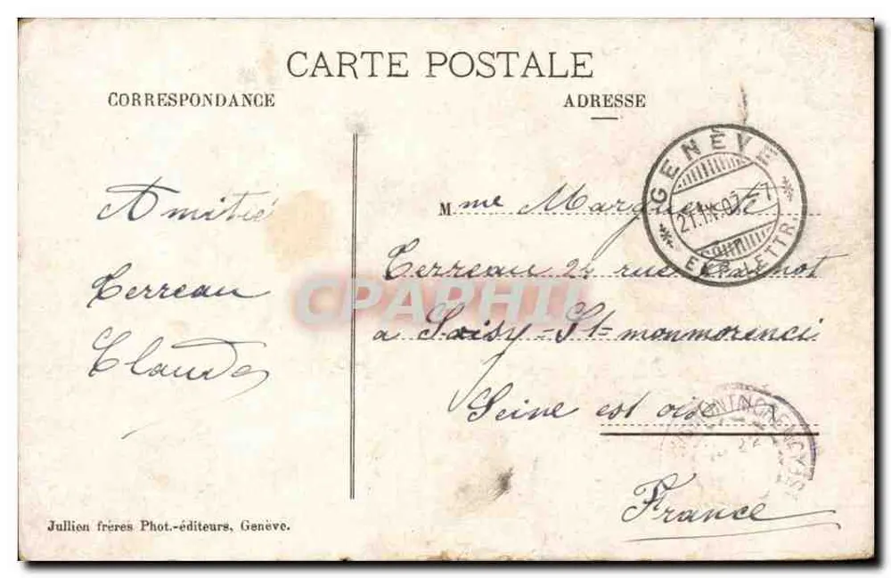 Bellegarde — A perda do Ródano — J. J. 2721 - Verso