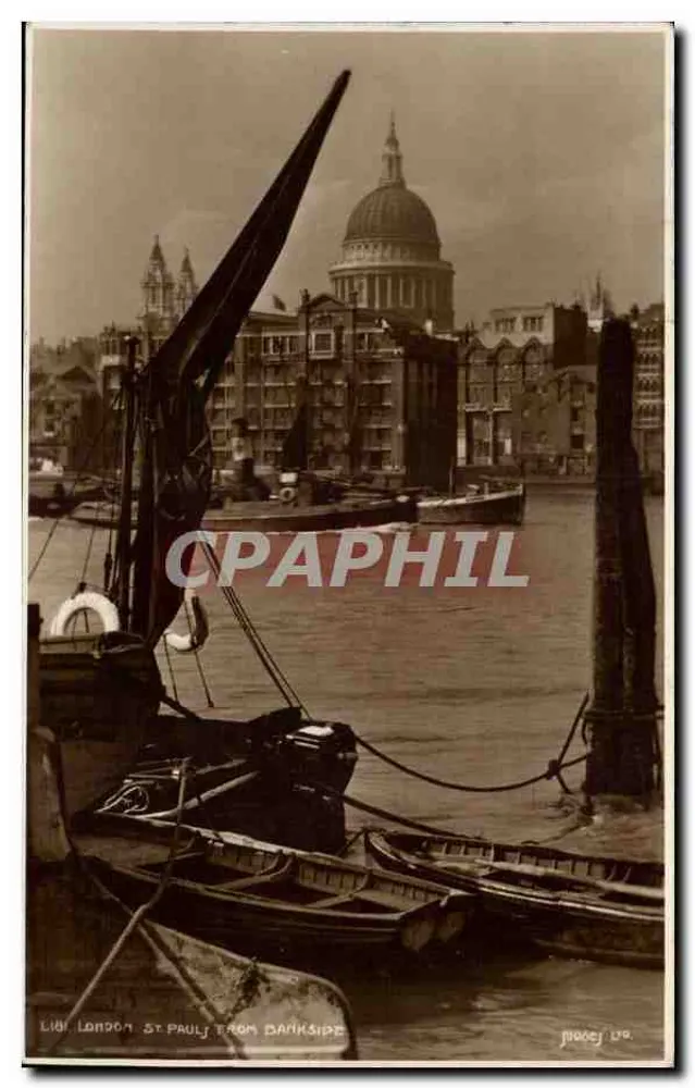 London, St Paul von Bankside — Ansicht des Hafens mit der Kathedrale — Verlag Judges' Ltd. Hastings - Vorderseite