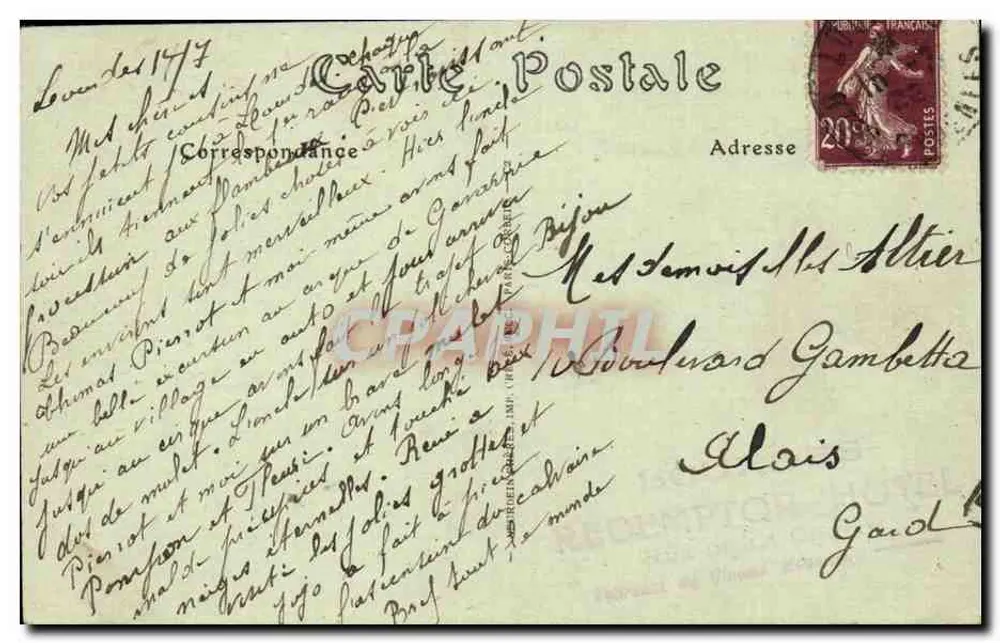 Castelo de Paul — vista panorâmica — Carta postal - Verso