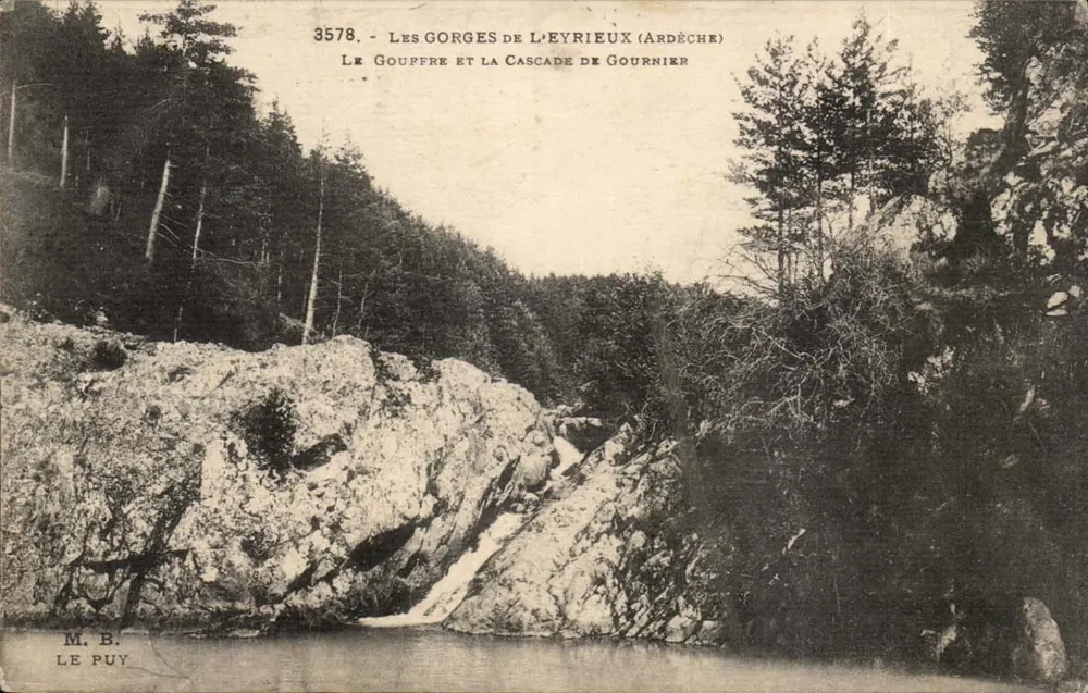 Die Schluchten des L'Éyrieux (Ardèche) — Der Abgrund und der Gournier-Wasserfall — M. B. Le Puy - Vorderseite